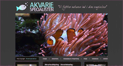 Desktop Screenshot of akvariespecialisten.dk